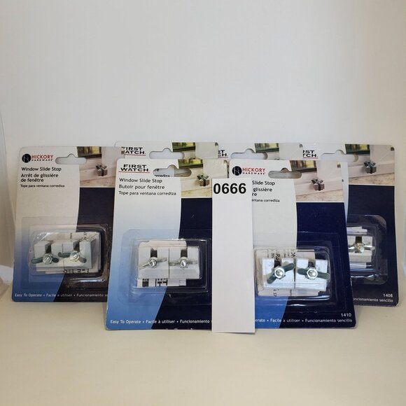 First Watch #1410 White Sliding Window Slide Stops with Wingnuts 2-Pack NEW - Picture 2 of 5